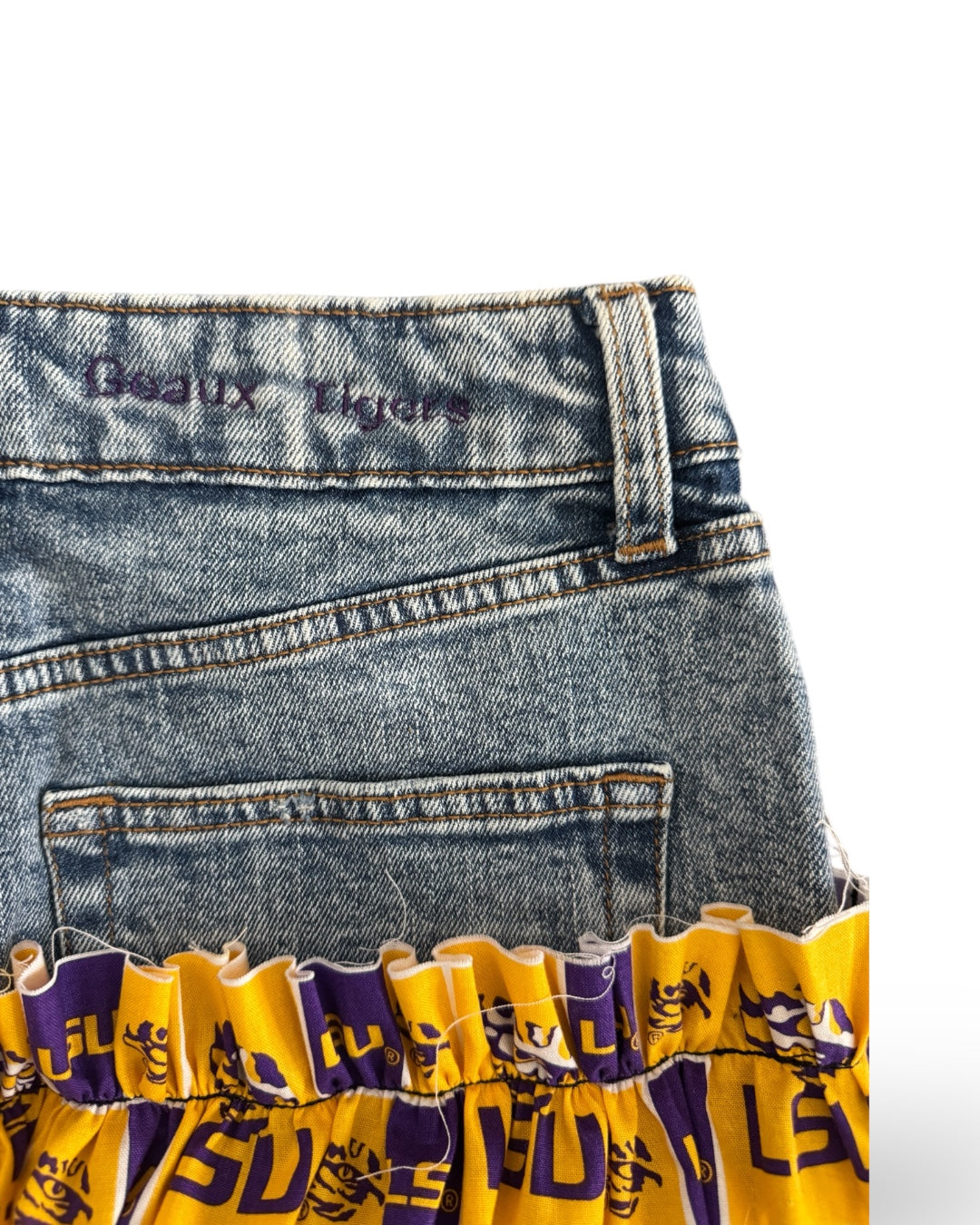 LSU Denim Skirt