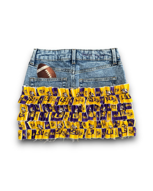 LSU Denim Skirt