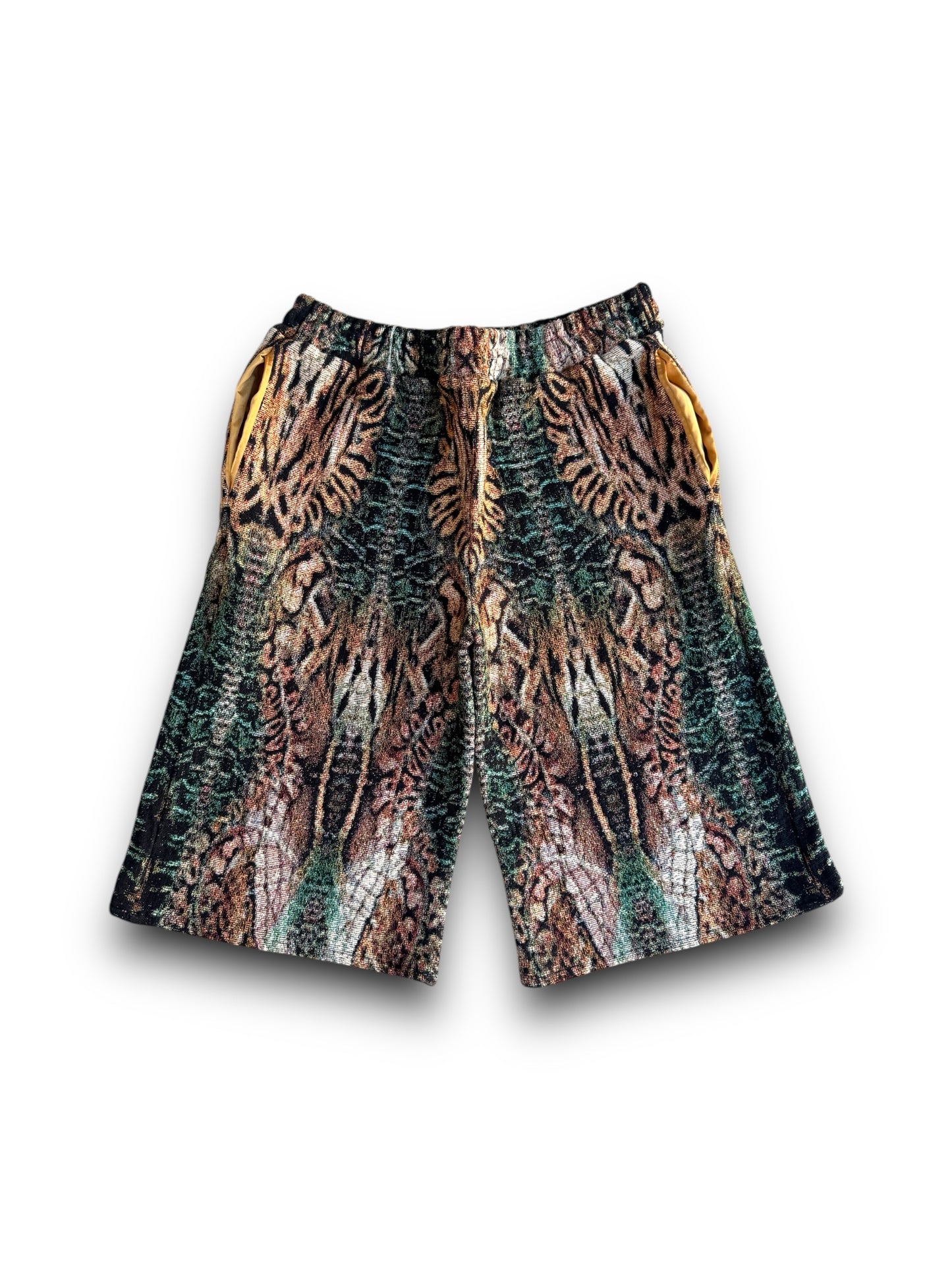 Mens Snakeskin Woven Shorts