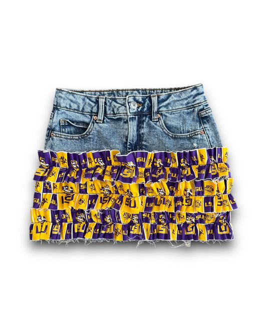 LSU Denim Skirt